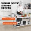 imageVEVOR Stainless Steel Prep Table 30 x 72 x 34 Inch 920 lbs Load Capacity Heavy Duty Metal Worktable with 3 Adjustable Height Levels Commercial Workstation for Kitchen Garage Restaurant Backyard24 x 72 x 34 Inch
