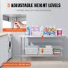 imageVEVOR Stainless Steel Prep Table 30 x 72 x 34 Inch 920 lbs Load Capacity Heavy Duty Metal Worktable with 3 Adjustable Height Levels Commercial Workstation for Kitchen Garage Restaurant Backyard24 x 60 x 34 Inch