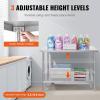 imageVEVOR Stainless Steel Prep Table 30 x 72 x 34 Inch 920 lbs Load Capacity Heavy Duty Metal Worktable with 3 Adjustable Height Levels Commercial Workstation for Kitchen Garage Restaurant Backyard30 x 48 x 34 Inch