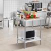 imageVEVOR Stainless Steel Prep Table 30 x 72 x 34 Inch 920 lbs Load Capacity Heavy Duty Metal Worktable with 3 Adjustable Height Levels Commercial Workstation for Kitchen Garage Restaurant Backyard24 x 30 x 34 inch