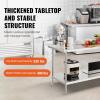 imageVEVOR Stainless Steel Prep Table 30 x 72 x 34 Inch 920 lbs Load Capacity Heavy Duty Metal Worktable with 3 Adjustable Height Levels Commercial Workstation for Kitchen Garage Restaurant Backyard30 x 72 x 34 Inch