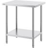 imageVEVOR Stainless Steel Prep Table 30 x 72 x 34 Inch 920 lbs Load Capacity Heavy Duty Metal Worktable with 3 Adjustable Height Levels Commercial Workstation for Kitchen Garage Restaurant Backyard24 x 30 x 34 inch