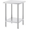 imageVEVOR Stainless Steel Prep Table 30 x 72 x 34 Inch 920 lbs Load Capacity Heavy Duty Metal Worktable with 3 Adjustable Height Levels Commercial Workstation for Kitchen Garage Restaurant Backyard24 x 24 x 34 Inch
