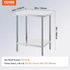 imageVEVOR Stainless Steel Prep Table 30 x 72 x 34 Inch 920 lbs Load Capacity Heavy Duty Metal Worktable with 3 Adjustable Height Levels Commercial Workstation for Kitchen Garage Restaurant Backyard24 x 30 x 34 inch