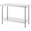 imageVEVOR Stainless Steel Prep Table 30 x 72 x 34 Inch 920 lbs Load Capacity Heavy Duty Metal Worktable with 3 Adjustable Height Levels Commercial Workstation for Kitchen Garage Restaurant Backyard24 x 48 x 34 Inch