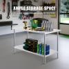 imageVEVOR Stainless Steel Prep Table 30 x 72 x 34 Inch 920 lbs Load Capacity Heavy Duty Metal Worktable with 3 Adjustable Height Levels Commercial Workstation for Kitchen Garage Restaurant Backyard30 x 60 x 34 Inch