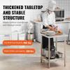 imageVEVOR Stainless Steel Prep Table 30 x 72 x 34 Inch 920 lbs Load Capacity Heavy Duty Metal Worktable with 3 Adjustable Height Levels Commercial Workstation for Kitchen Garage Restaurant Backyard24 x 24 x 34 Inch