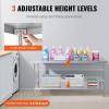 imageVEVOR Stainless Steel Prep Table 30 x 72 x 34 Inch 920 lbs Load Capacity Heavy Duty Metal Worktable with 3 Adjustable Height Levels Commercial Workstation for Kitchen Garage Restaurant Backyard24 x 72 x 34 Inch