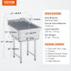 imageVEVOR Stainless Steel Prep ampamp Utility Sink 1 Compartment Free Standing Small Sink Include Faucet ampamp legs 27quotx24quot Commercial Single Bowl Sinks for Garage Restaurant Kitchen LaundryBowl Size 2424IN