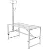 imageVEVOR Sturdy Sheep Stand  51x23 inch Metal Livestock Trimming Stand Adjustable Height 21quot to 33quot with Headpiece and Nose Loop 500lbs Capacity Ideal for Goats and Lambs BlackWhite 51x23 Adjustable
