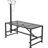 imageVEVOR Sturdy Sheep Stand  51x23 inch Metal Livestock Trimming Stand Adjustable Height 21quot to 33quot with Headpiece and Nose Loop 500lbs Capacity Ideal for Goats and Lambs BlackBlack 51x23 Adjustable