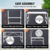 imageVEVOR Sturdy Sheep Stand  51x23 inch Metal Livestock Trimming Stand Adjustable Height 21quot to 33quot with Headpiece and Nose Loop 500lbs Capacity Ideal for Goats and Lambs BlackWhite 51x23 Adjustable