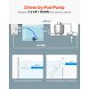 imageVEVOR Suction Pool Cleaner Automatic Pool Vacuum Cleaner Suction Side Automatic Pool Cleaner Suction Vacuum Pool Sweeper with 2 Wheels for Inground Pool and AboveGround Pool Up to 20 x 40 ft
