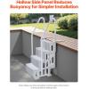 imageVEVOR Swimming Pool Ladder 4Step Double Handrails Stairs with NonSlip Heavy Duty Steps Reliable 400 lbs Max Load Capacity for 4854 in Inground ampamp AboveGround Pools of Any Decking Surface Grey