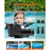 imageVEVOR Swimming Pool Pump 15HP 115V 1100W Single Speed Pumps for Above Ground Powerful Pool Pumps with Strainer Filter Basket 5280 GPH Max Flow Certification of ETL for Security220V Single Speed