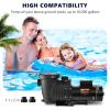 imageVEVOR Swimming Pool Pump 15HP 115V 1100W Single Speed Pumps for Above Ground Powerful Pool Pumps with Strainer Filter Basket 5280 GPH Max Flow Certification of ETL for SecurityDual Speed