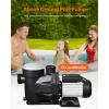 imageVEVOR Swimming Pool Pump 15HP 115V 1100W Single Speed Pumps for Above Ground Powerful Pool Pumps with Strainer Filter Basket 5280 GPH Max Flow Certification of ETL for Security220V Single Speed