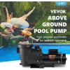 imageVEVOR Swimming Pool Pump 15HP 115V 1100W Single Speed Pumps for Above Ground Powerful Pool Pumps with Strainer Filter Basket 5280 GPH Max Flow Certification of ETL for SecurityDual Speed