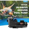 imageVEVOR Swimming Pool Pump 15HP 115V 1100W Single Speed Pumps for Above Ground Powerful Pool Pumps with Strainer Filter Basket 5280 GPH Max Flow Certification of ETL for SecurityDual Speed