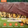 imageVEVOR Tarp 20x40 ft 16 Mil Extra Thick Waterproof Poly Plastic Tarps Cover MultiPurpose Outdoor Tarpaulin with Grommets ampamp Reinforced Edges for Truck RV Boat Camping BrownBrown