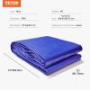 imageVEVOR Tarp 20x40 ft 16 Mil Extra Thick Waterproof Poly Plastic Tarps Cover MultiPurpose Outdoor Tarpaulin with Grommets ampamp Reinforced Edges for Truck RV Boat Camping BrownBlue