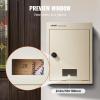 imageVEVOR Through The Wall Drop Box Heavy Duty Steel Through The Wall Mailbox with 2879quot 13quot Combination Lock 125x63x169 Mail Drop Box BlackBeige
