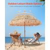 imageVEVOR Tiki UmbrellaThatched Patio Umbrella with Tilt Hawaiian Style Beach Parasol with Durable PP Thatch Grass Pool Umbrellas for Beach Patio Poolside Backyard ampamp Garden1Tier