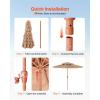 imageVEVOR Tiki UmbrellaThatched Patio Umbrella with Tilt Hawaiian Style Beach Parasol with Durable PP Thatch Grass Pool Umbrellas for Beach Patio Poolside Backyard ampamp Garden2Tier