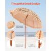 imageVEVOR Tiki UmbrellaThatched Patio Umbrella with Tilt Hawaiian Style Beach Parasol with Durable PP Thatch Grass Pool Umbrellas for Beach Patio Poolside Backyard ampamp Garden1Tier