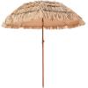 imageVEVOR Tiki UmbrellaThatched Patio Umbrella with Tilt Hawaiian Style Beach Parasol with Durable PP Thatch Grass Pool Umbrellas for Beach Patio Poolside Backyard ampamp Garden1Tier