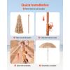 imageVEVOR Tiki UmbrellaThatched Patio Umbrella with Tilt Hawaiian Style Beach Parasol with Durable PP Thatch Grass Pool Umbrellas for Beach Patio Poolside Backyard ampamp Garden1Tier
