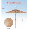 imageVEVOR Tiki UmbrellaThatched Patio Umbrella with Tilt Hawaiian Style Beach Parasol with Durable PP Thatch Grass Pool Umbrellas for Beach Patio Poolside Backyard ampamp Garden2Tier