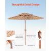 imageVEVOR Tiki UmbrellaThatched Patio Umbrella with Tilt Hawaiian Style Beach Parasol with Durable PP Thatch Grass Pool Umbrellas for Beach Patio Poolside Backyard ampamp Garden2Tier
