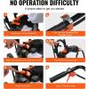 imageVEVOR Tiller Cultivator 31CC 4Stroke Garden Cultivator Tiller with 4 Steel Adjustable Front Tines for Lawn Garden and Field Soil Cultivation Orange43CC 2Stroke