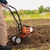 imageVEVOR Tiller Cultivator 31CC 4Stroke Garden Cultivator Tiller with 4 Steel Adjustable Front Tines for Lawn Garden and Field Soil Cultivation Orange43CC 2Stroke