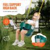 imageVEVOR Toddler Swing Seat High Back Full Bucket Baby Swing Seat with Coated Chains and Carabiners Support 150 lbs Baby Outdoor Swing Fully Assembled Swing for Toddlers Age 3 Indoor and OutdoorGreen