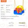 imageVEVOR Toddler Swing Seat High Back Full Bucket Baby Swing Seat with Coated Chains and Carabiners Support 150 lbs Baby Outdoor Swing Fully Assembled Swing for Toddlers Age 3 Indoor and OutdoorMulticolor