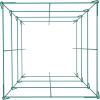 imageVEVOR Tomato Cages 118quot x 118quot x 461quot 10 Packs Square Plant Support Cages Silver PVCCoated Steel Tomato Towers for Climbing Vegetables Plants Flowers FruitsGreen
