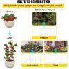 imageVEVOR Tomato Cages 118quot x 118quot x 461quot 10 Packs Square Plant Support Cages Silver PVCCoated Steel Tomato Towers for Climbing Vegetables Plants Flowers FruitsSilver