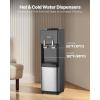 imageVEVOR Top Loading Water Cooler Dispenser Hot and Cold Water Dispenser for 3 or 5 Gallons Bottles Sturdy Stainless Steel and Child Security Lock Ideal for Homes Kitchens Offices Dorms Black