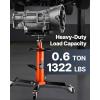 imageVEVOR Transmission Jack 1322 LBS Hydraulic Telescoping Transmission Jack 32quot67quot High Lift Transmission Jack Stand with Foot Pedal 360 Swivel Wheel
