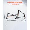 imageVEVOR Truck Rack 800 lbs Capacity 71quotx32quot Aluminum Ladder Rack for Truck with 8 NonDrilling CClamps Heavy Duty Truck Bed Rack TwoBar Set for Kayak Surfboard Lumber LadderWith Side Panels