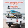 imageVEVOR Truck Rack 800 lbs Capacity 71quotx32quot Aluminum Ladder Rack for Truck with 8 NonDrilling CClamps Heavy Duty Truck Bed Rack TwoBar Set for Kayak Surfboard Lumber LadderWith Side Panels