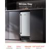 imageVEVOR Under Counter Ice Maker Machine Crescent Ice 15 LbsDay Stainless Steel Built in Ice Maker with Reversible Door 11Lbs Storage Ice Maker Machine for Commercial Home Kitchen No Drain RequiredCube Ice