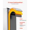 imageVEVOR Under Counter Ice Maker Machine Crescent Ice 15 LbsDay Stainless Steel Built in Ice Maker with Reversible Door 11Lbs Storage Ice Maker Machine for Commercial Home Kitchen No Drain RequiredCube Ice
