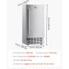 imageVEVOR Under Counter Ice Maker Machine Crescent Ice 15 LbsDay Stainless Steel Built in Ice Maker with Reversible Door 11Lbs Storage Ice Maker Machine for Commercial Home Kitchen No Drain RequiredNugget Ice