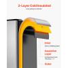 imageVEVOR Under Counter Ice Maker Machine Crescent Ice 15 LbsDay Stainless Steel Built in Ice Maker with Reversible Door 11Lbs Storage Ice Maker Machine for Commercial Home Kitchen No Drain RequiredCube Ice