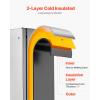 imageVEVOR Under Counter Ice Maker Machine Crescent Ice 15 LbsDay Stainless Steel Built in Ice Maker with Reversible Door 11Lbs Storage Ice Maker Machine for Commercial Home Kitchen No Drain RequiredNugget Ice with Drain
