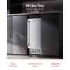 imageVEVOR Under Counter Ice Maker Machine Crescent Ice 15 LbsDay Stainless Steel Built in Ice Maker with Reversible Door 11Lbs Storage Ice Maker Machine for Commercial Home Kitchen No Drain RequiredNugget Ice