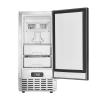 imageVEVOR Under Counter Ice Maker Machine Crescent Ice 15 LbsDay Stainless Steel Built in Ice Maker with Reversible Door 11Lbs Storage Ice Maker Machine for Commercial Home Kitchen No Drain RequiredNugget Ice